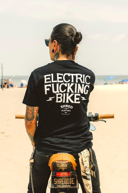 Electric Bike t-shirt design close-up